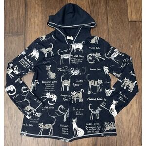 Jess Jane Jacket Black Cats Cat Breeds Full Zip Jacket Zipper‎ Large